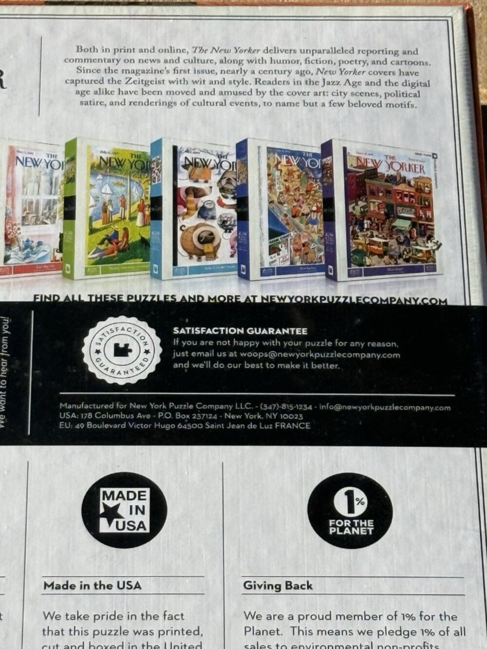 New York Puzzle Company The New Yorker Magazine Covers Autumn Excursion 1000 Pcs - Picture 14 of 14